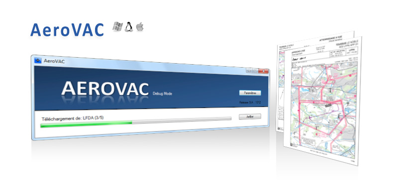 Vue de l'écran d'accueil d'AeroVAC
